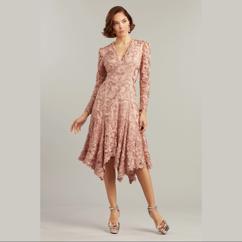 TADASHI SHOJI - EVOTA HANDKERCHIEF HEM DRESS